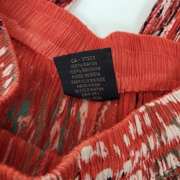 Rayon Abstract Lounge Pants High Rise Flare Bell Bottom Festival Comfy - Picture 8 of 11